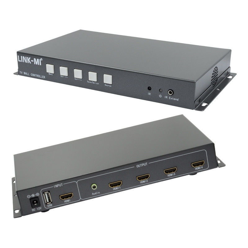 2X2 Video Wall Controller Υποστήριξη HDMI USB σήμα εισόδου 1080P Για διαφήμιση