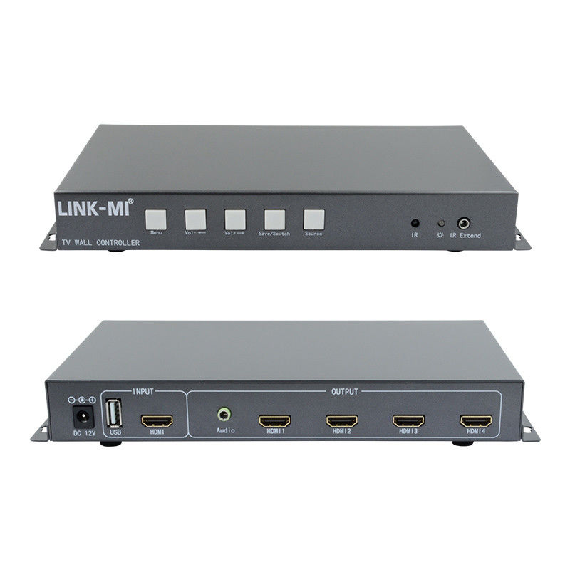 2X2 Video Wall Controller Υποστήριξη HDMI USB σήμα εισόδου 1080P Για διαφήμιση