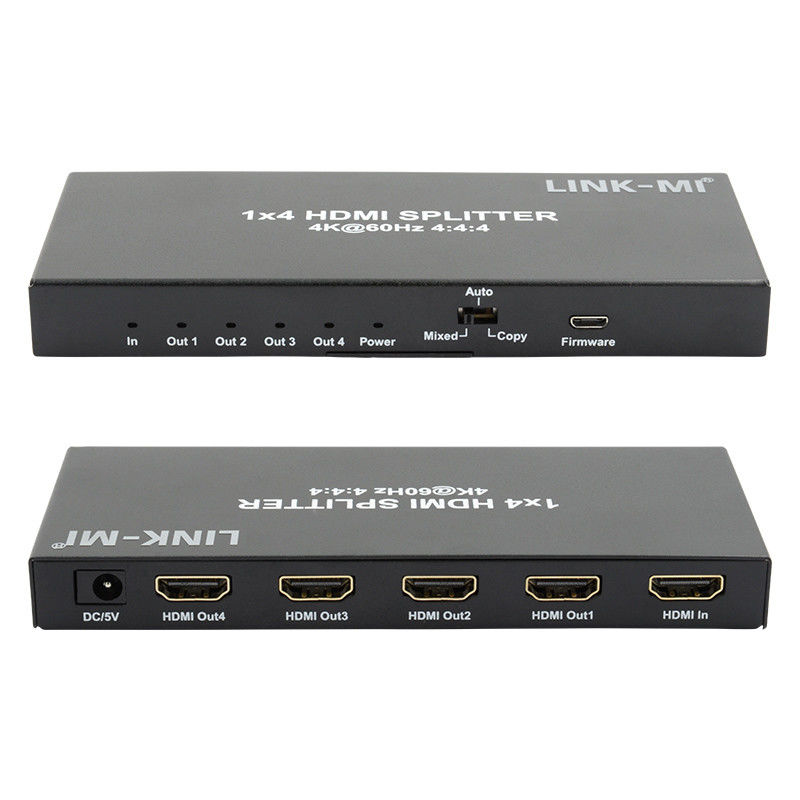 HDMI 2.0 HDMI Extender Splitter 60Hz 1x4 Υποστήριξη 3D 18G HDR 1 Σε 4 Εξωτερικός AV Splitter