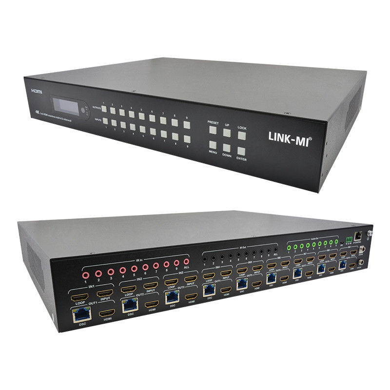 9x9 70M HDMI επεξεργαστής τοίχου βίντεο Hdmi Splitter 3x3 4K HDMI Matrix Extender