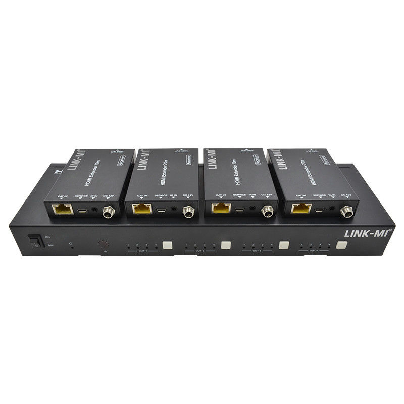 70M 4X4 HDMI Matrix με λειτουργία IR Matrix 18Gbps 4K@60Hz HDMI 2.0b POC