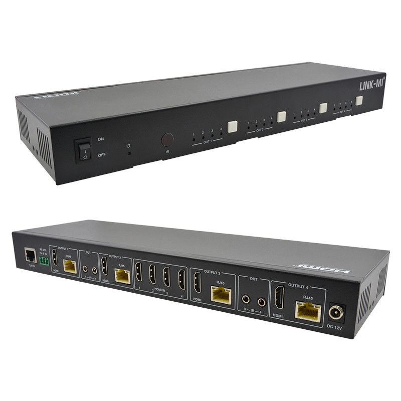 70M 4X4 HDMI Matrix με λειτουργία IR Matrix 18Gbps 4K@60Hz HDMI 2.0b POC