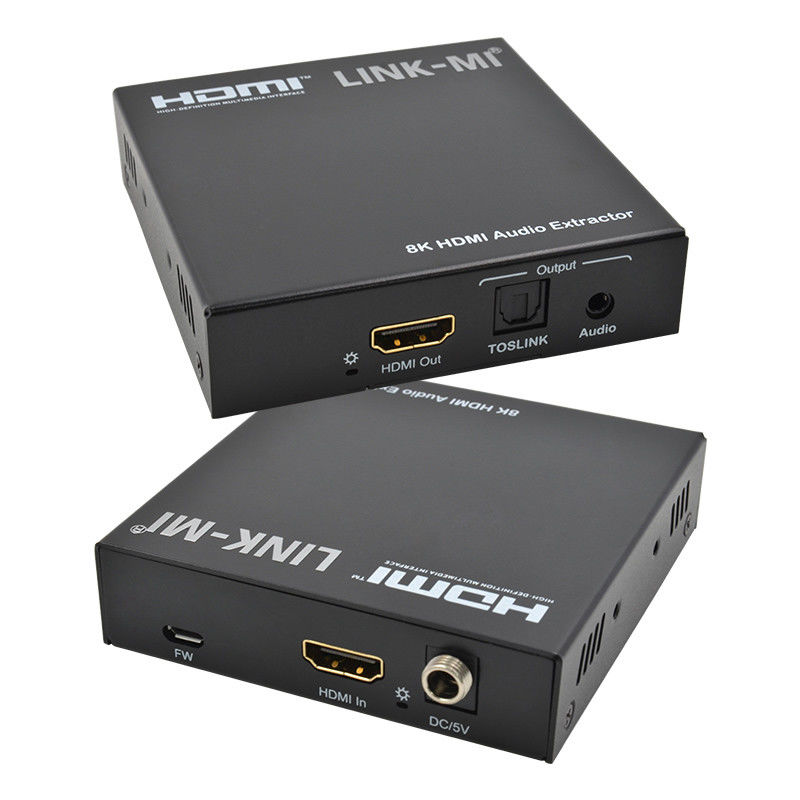 Ακουστικός εξαγωγέας HDMI 2.1 Ακουστικός διαχωριστής 4k Υποστήριξη 8K 60Hz YUV4:2:0 ΚΕΠ