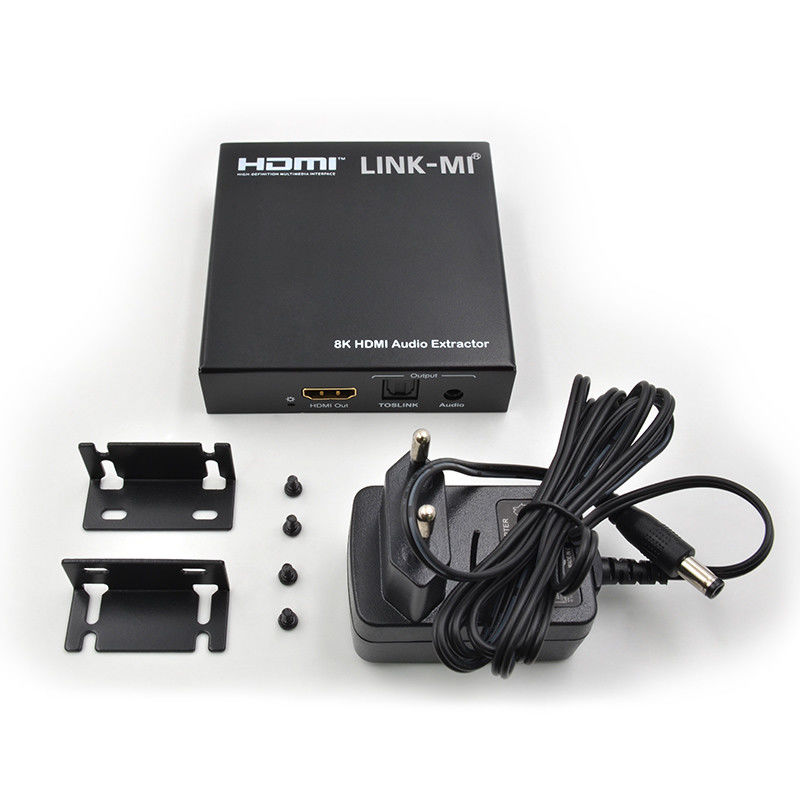 Ακουστικός εξαγωγέας HDMI 2.1 Ακουστικός διαχωριστής 4k Υποστήριξη 8K 60Hz YUV4:2:0 ΚΕΠ