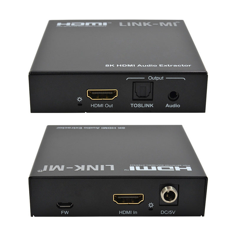 Ακουστικός εξαγωγέας HDMI 2.1 Ακουστικός διαχωριστής 4k Υποστήριξη 8K 60Hz YUV4:2:0 ΚΕΠ