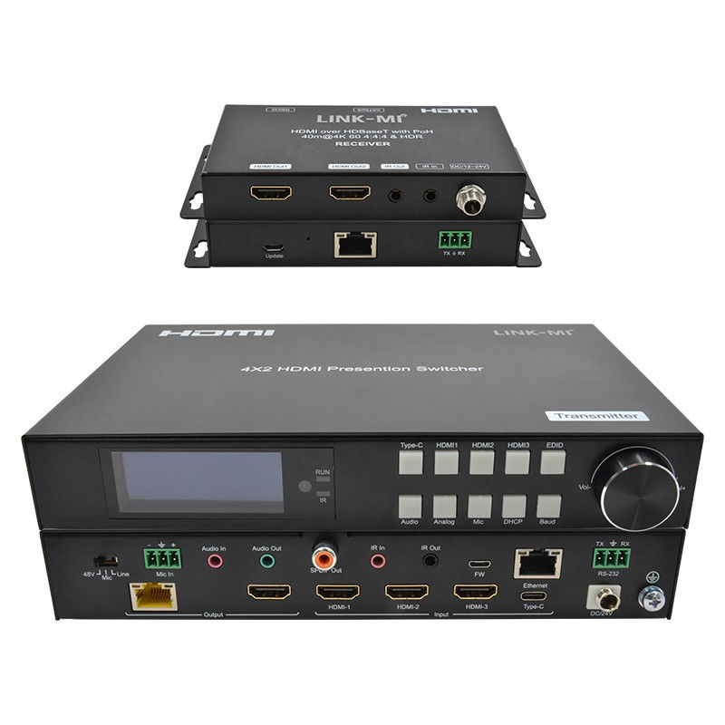 18Gbps 4K Video HDMI Switch 2.0 HDBaseT Switch με εισόδους HDMI και USB - C