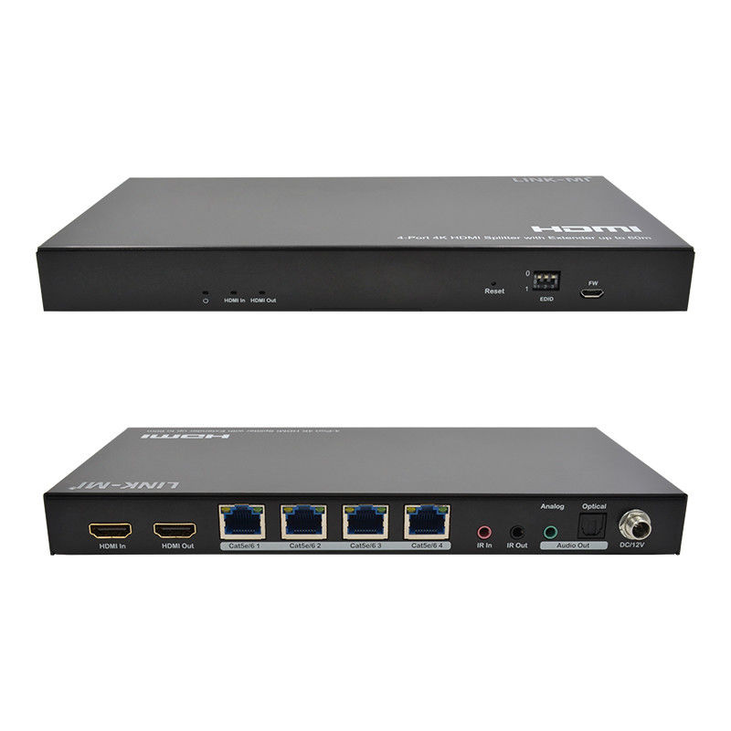 1x4 4K ασύρματος HDMI Splitter Extender Υποστήριξη 60m 4K@60Hz AV Splitter πάνω από RJ45
