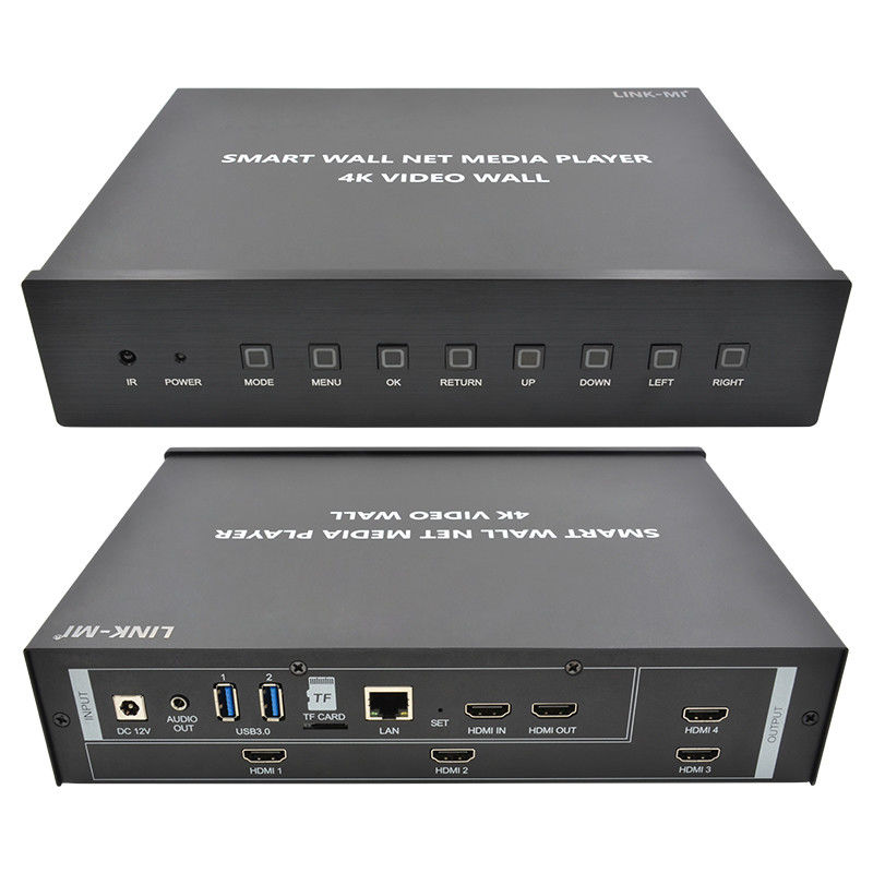 HDMI 2X2 4K Video Wall Controller Media Player TV Wall Processor Για 4 τηλεοράσεις