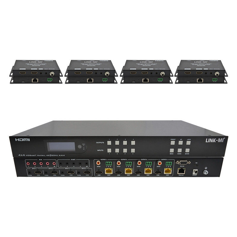 70m 4x4 HDMI Audio Matrix Switch με 4 HDMI Loop Out για 4 Port Video Switch