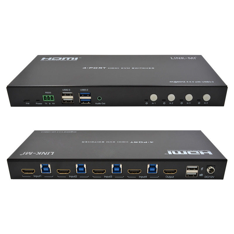 Δίκτυο 4 θύρων HDMI2.0 KVM Μεταβλήτης έως 4K 60Hz 18Gbps