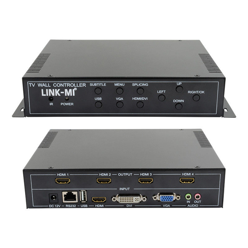 2X2 HDMI Video Wall Controller Υποστήριξη 1X4 1X3 1X2 TV Splicing Box για 4 οθόνες