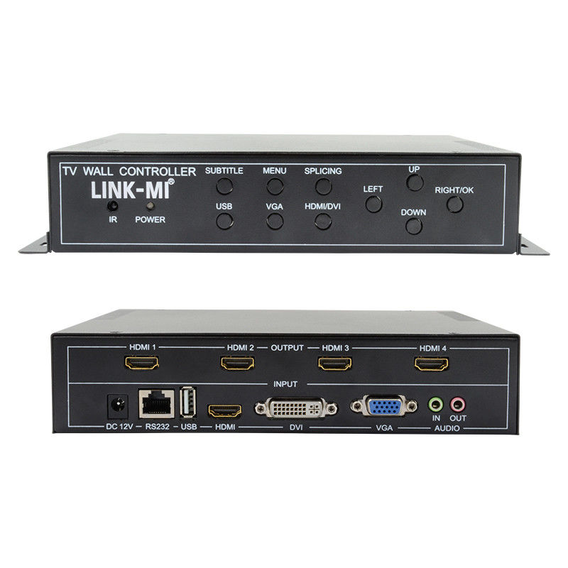 2X2 HDMI Video Wall Controller Υποστήριξη 1X4 1X3 1X2 TV Splicing Box για 4 οθόνες