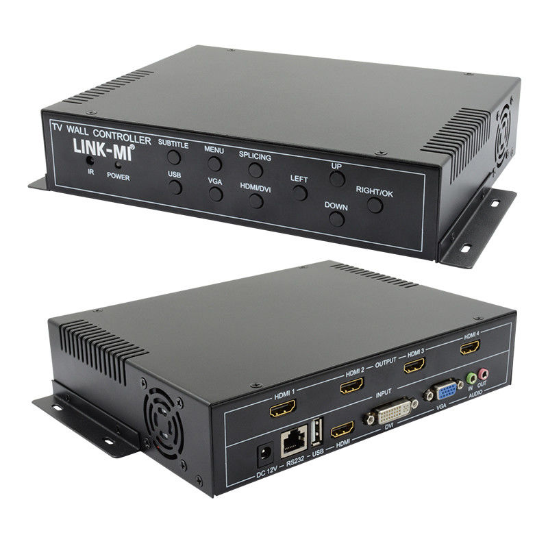 2X2 HDMI Video Wall Controller Υποστήριξη 1X4 1X3 1X2 TV Splicing Box για 4 οθόνες
