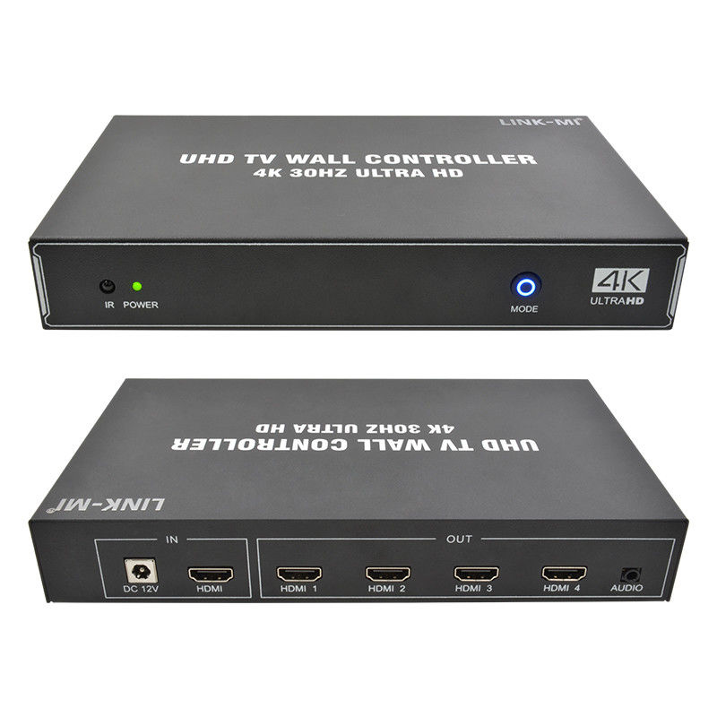 1X4 1X3 1X2 4K Ελεγκτής τοίχου βίντεο 30Hz 4 κανάλια HDMI TV Επεξεργαστής τοίχου βίντεο 2x2