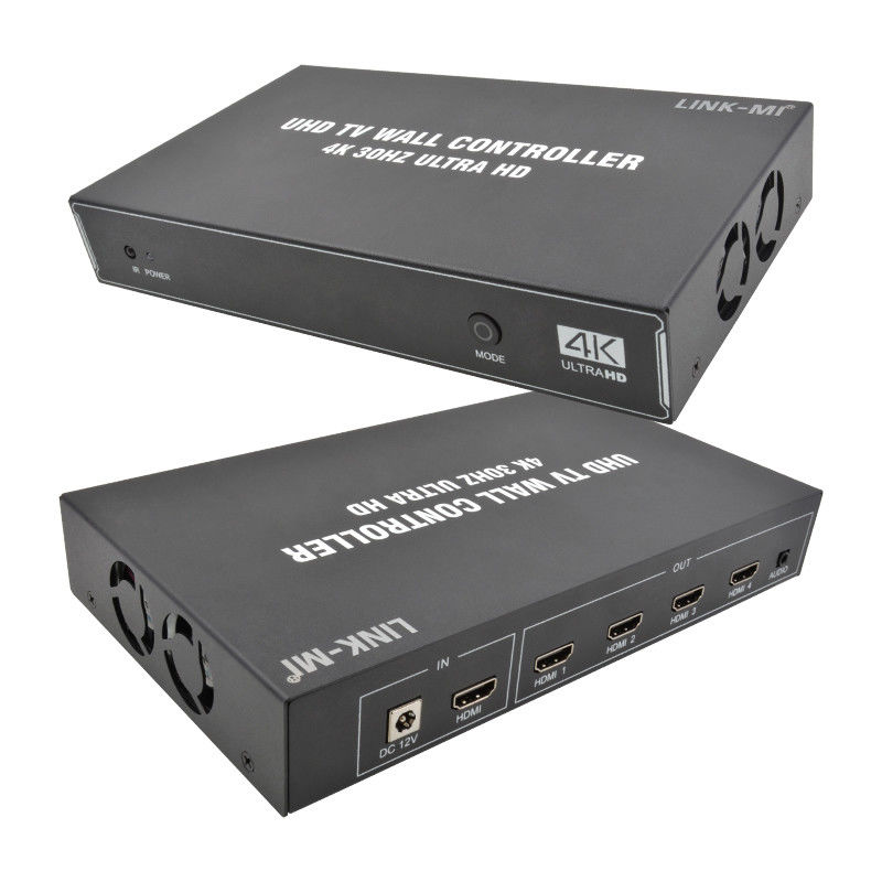 1X4 1X3 1X2 4K Ελεγκτής τοίχου βίντεο 30Hz 4 κανάλια HDMI TV Επεξεργαστής τοίχου βίντεο 2x2