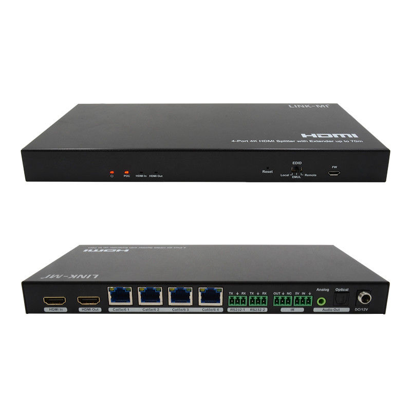 70M 1x4 4K HDMI Splitter Extender με Audio Extract 1x4 Hdmi Splitter πάνω από Cat6
