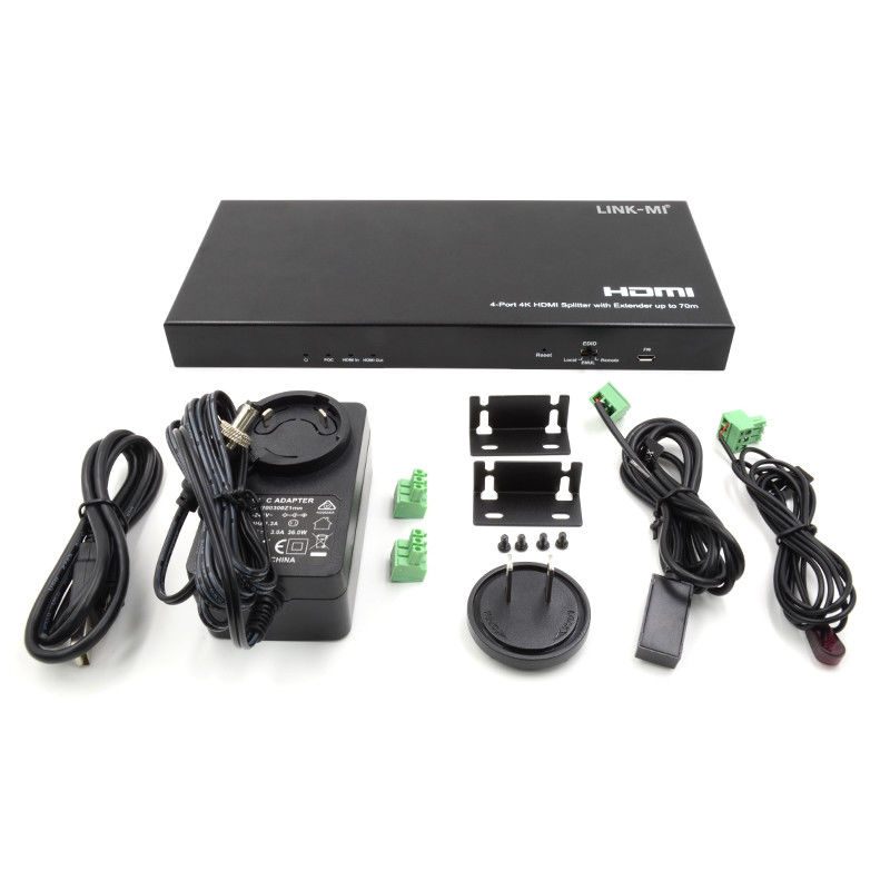70M 1x4 4K HDMI Splitter Extender με Audio Extract 1x4 Hdmi Splitter πάνω από Cat6