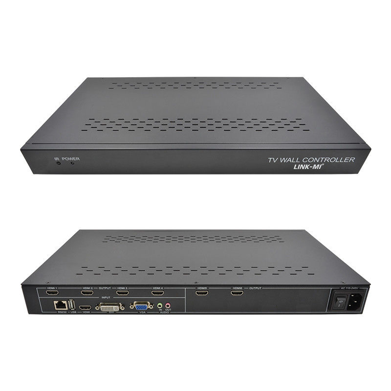 6 κανάλια HDMI Video Wall Controller 2X3 LED Wall Controller για 6 τηλεοράσεις σύνδεσης