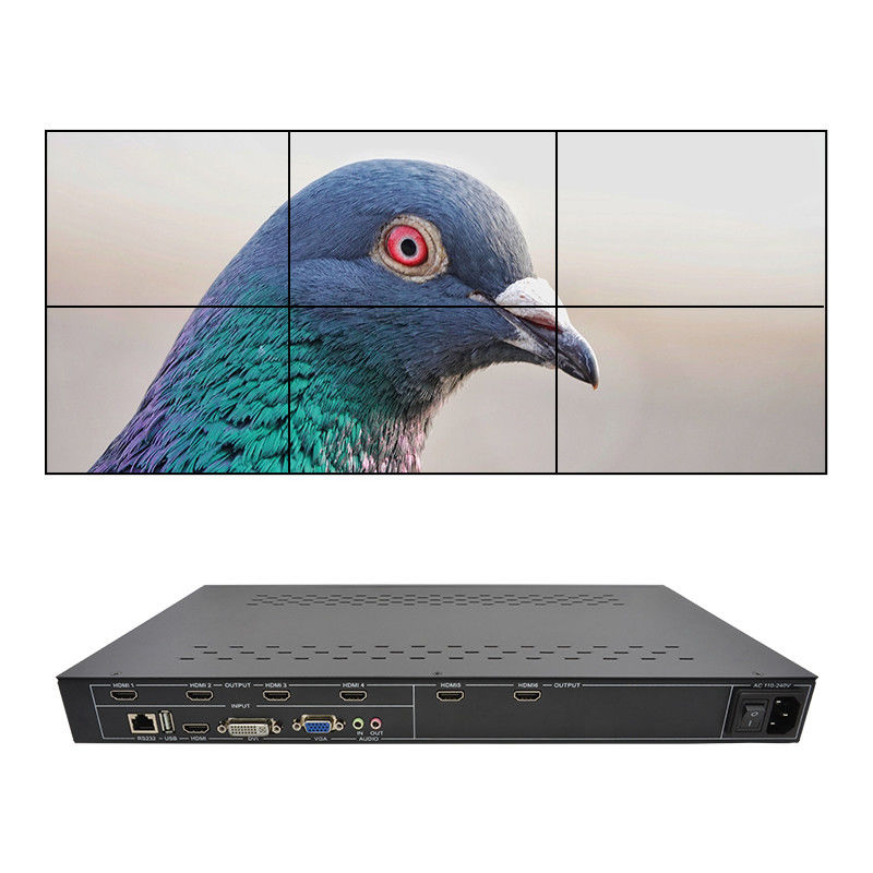 6 κανάλια HDMI Video Wall Controller 2X3 LED Wall Controller για 6 τηλεοράσεις σύνδεσης