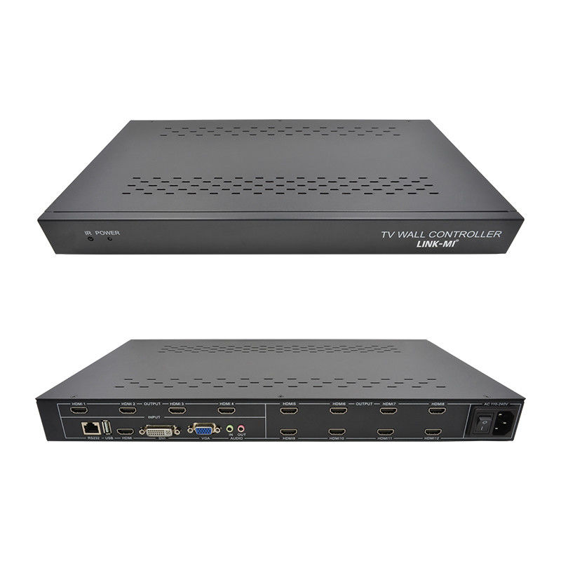12 κανάλια 3x3 2x2 TV Wall Controller 3x4 Video Wall Display Controller 3,5mm