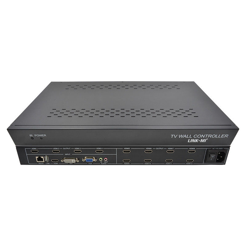 12 κανάλια 3x3 2x2 TV Wall Controller 3x4 Video Wall Display Controller 3,5mm