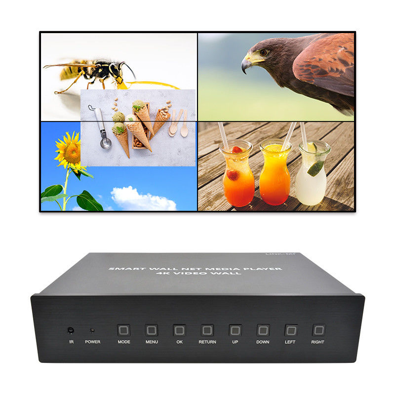 HDMI 2X2 4K Video Wall Controller Media Player TV Wall Processor Για 4 τηλεοράσεις