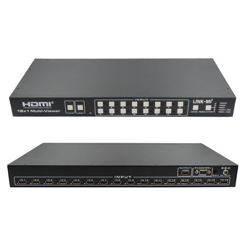 16X1 AV 4K Quad Multiviewer 16 σε 1 Out Seamless Video Switcher επεξεργαστής