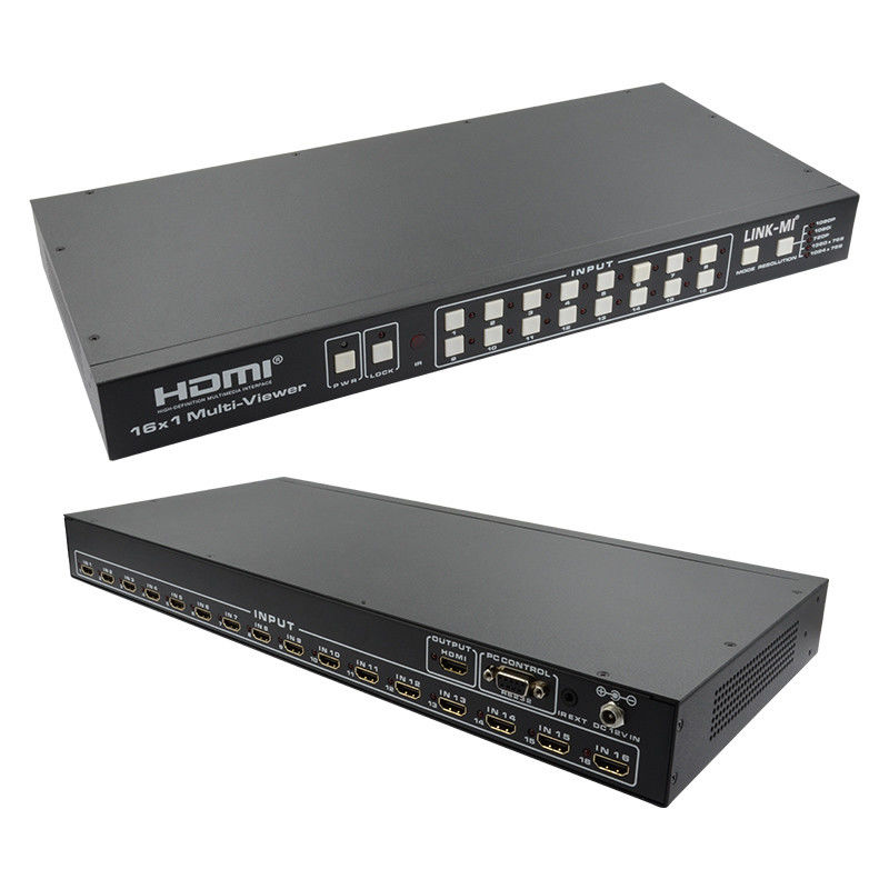16X1 AV 4K Quad Multiviewer 16 σε 1 Out Seamless Video Switcher επεξεργαστής