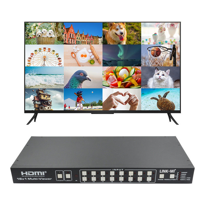 16X1 AV 4K Quad Multiviewer 16 σε 1 Out Seamless Video Switcher επεξεργαστής