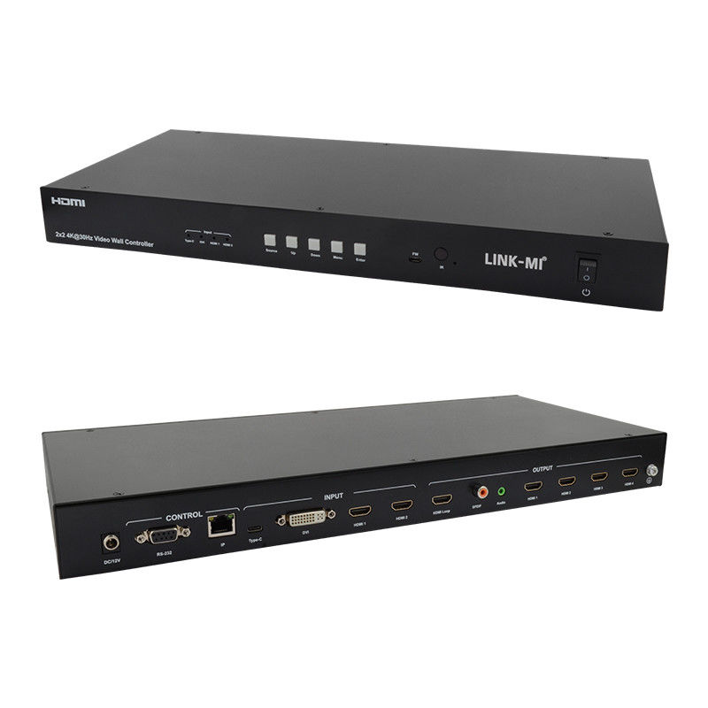 4K βίντεο τοίχος Matrix ελεγκτής 2x2 1x4 4x1 10x10 Splicing Display USB τύπου C DVI