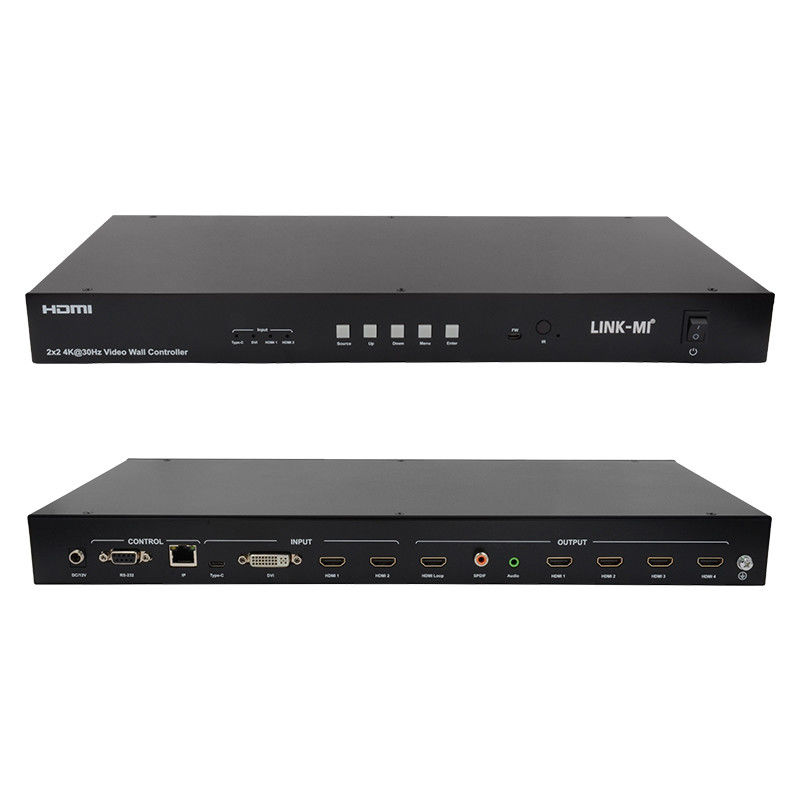 4K βίντεο τοίχος Matrix ελεγκτής 2x2 1x4 4x1 10x10 Splicing Display USB τύπου C DVI