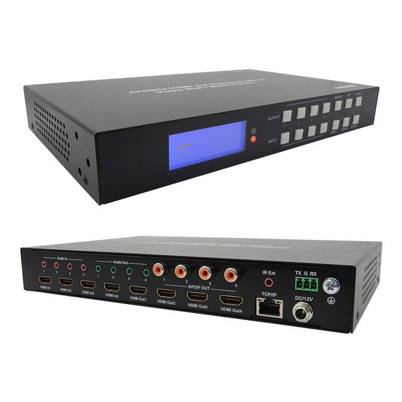 60Hz 4X4 4K Ελεγκτής τοίχου βίντεο 4X1 2x2 Ελεγκτής τοίχου τηλεόρασης Seamless Matrix Switch