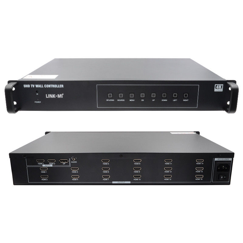 4K 4X4 HDMI Ελεγκτής τοιχώματος βίντεο 16 HDMI εξόδους περιστροφή εικόνας επεξεργαστής τοίχου βίντεο