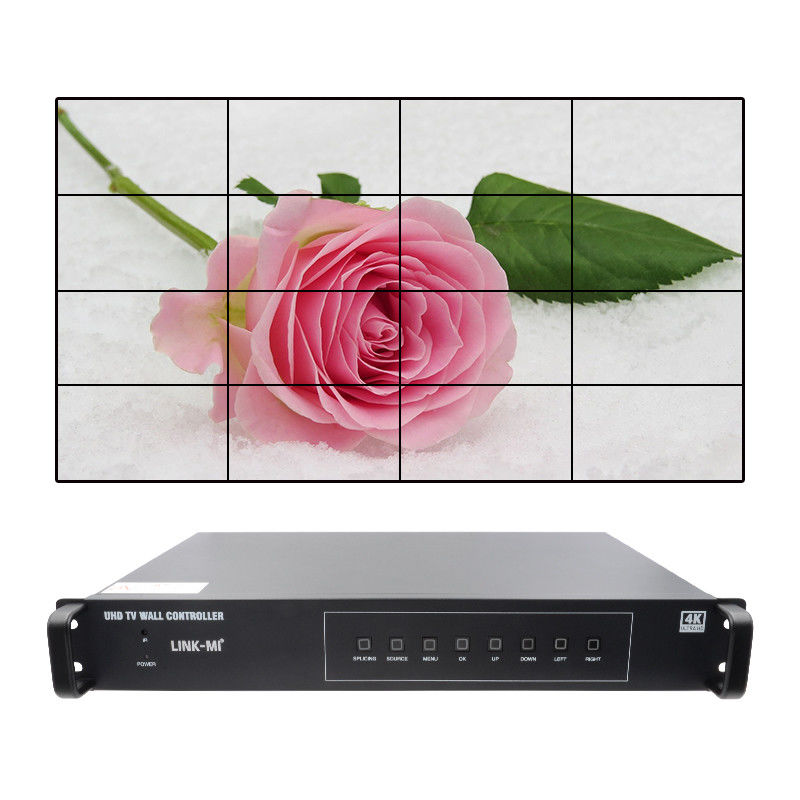 4K 4X4 HDMI Ελεγκτής τοιχώματος βίντεο 16 HDMI εξόδους περιστροφή εικόνας επεξεργαστής τοίχου βίντεο