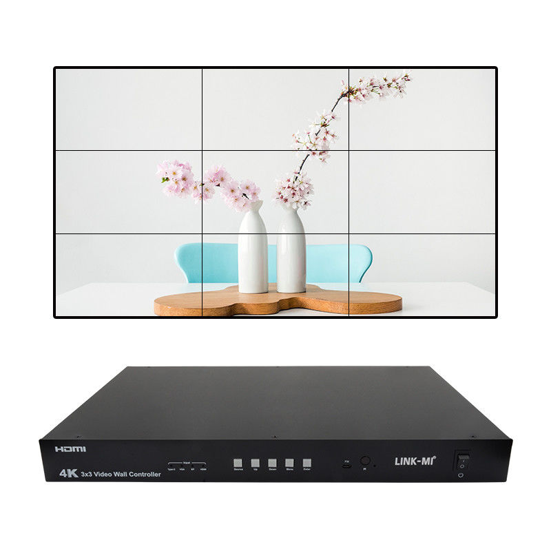 Ελεγκτής τοίχου βίντεο Ultra HD 4K HDMI DP 3x3 Επεξεργαστής τοίχου βίντεο VGA USB Type-C