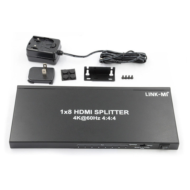 1/8 4K HDMI Splitter 1 σε 8 έξω 60Hz 3D 18G Video Audio Splitter για 8 οθόνες