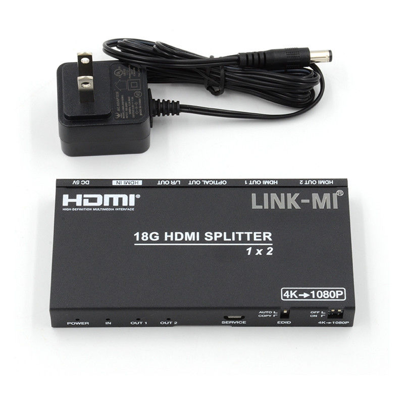 4K 2.0b 2 Port HDMI Splitter 4 HDCP 2.2COPY AUTO EDID Hdmi Ακουστικό Βίντεο Εκχύλισμα