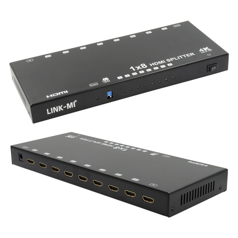 8 θύρες 4K HDMI Splitter Video Splitter 3d EDID 1 σε 8 εξωτερικός διπλασιαστής για 8 τηλεοράσεις
