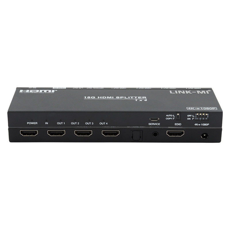4K 1X4 Multi HDMI Splitter EDID Αναλογικό Οπτικό HDMI2.0b 4 Port Video Splitter