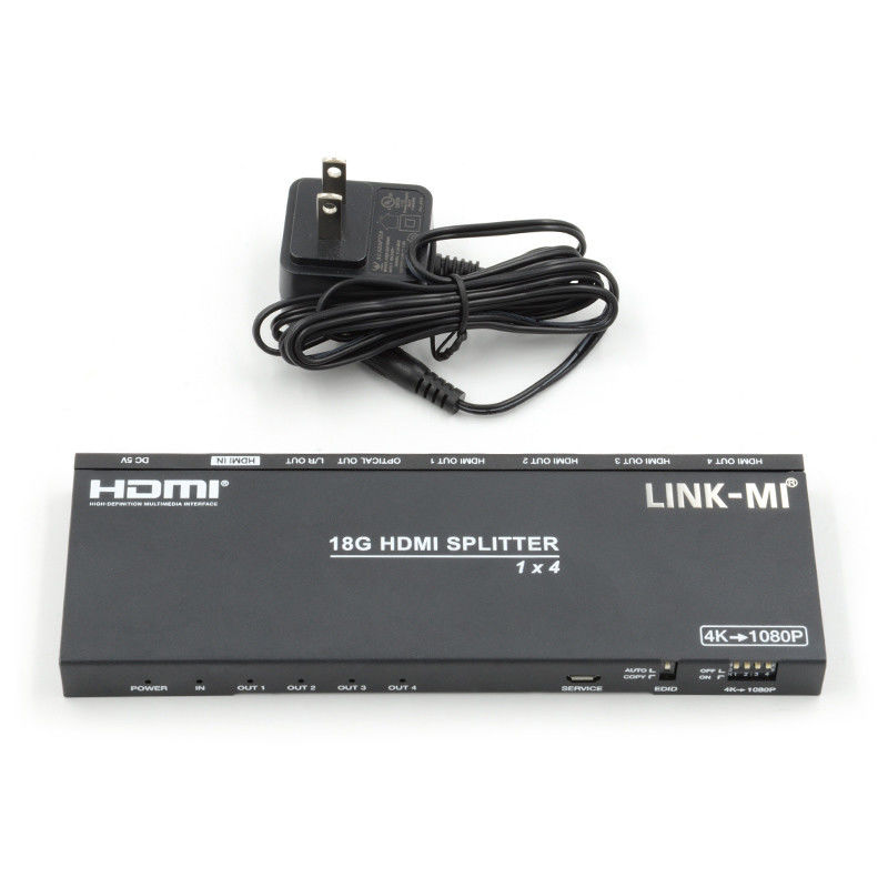 4K 1X4 Multi HDMI Splitter EDID Αναλογικό Οπτικό HDMI2.0b 4 Port Video Splitter