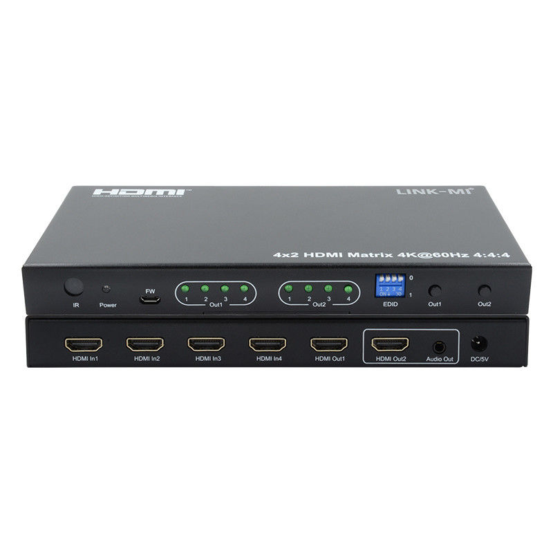 Δικτυακό τόπο:44 18Gbps HDCP2.2 4 In 2 Out HDMI βίντεο διακόπτης