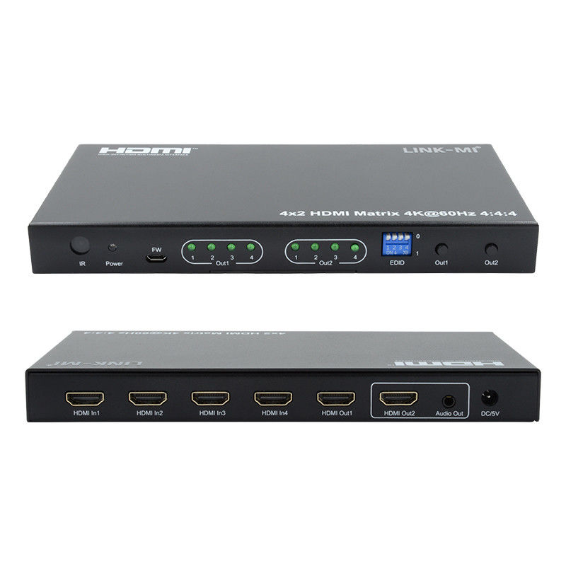 Δικτυακό τόπο:44 18Gbps HDCP2.2 4 In 2 Out HDMI βίντεο διακόπτης
