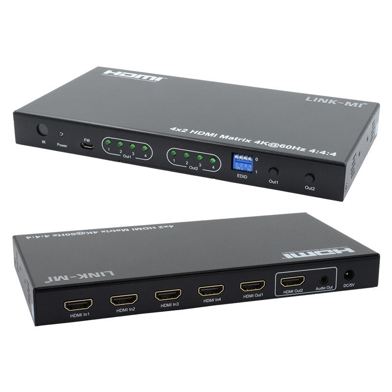 Δικτυακό τόπο:44 18Gbps HDCP2.2 4 In 2 Out HDMI βίντεο διακόπτης