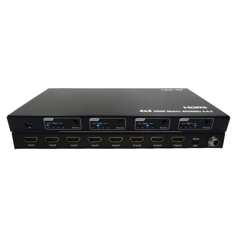 Rs232 4x4 HDMI Matrix Switch Υποστήριξη 4K 60Hz 18Gbps EDID 4 έως 4 HDMI Video Switch