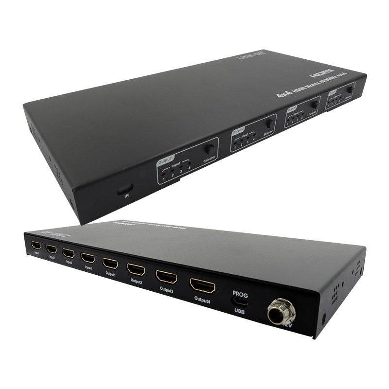 Rs232 4x4 HDMI Matrix Switch Υποστήριξη 4K 60Hz 18Gbps EDID 4 έως 4 HDMI Video Switch