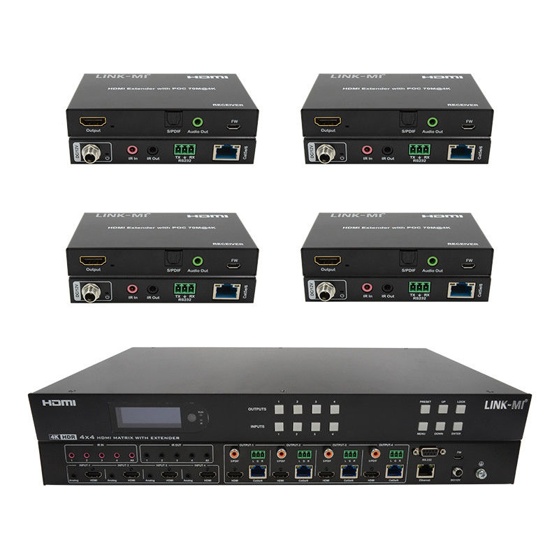 70m 4x4 HDMI Matrix Extender με 4 HDMI Loop Out 4K HDMI Matrix Switch