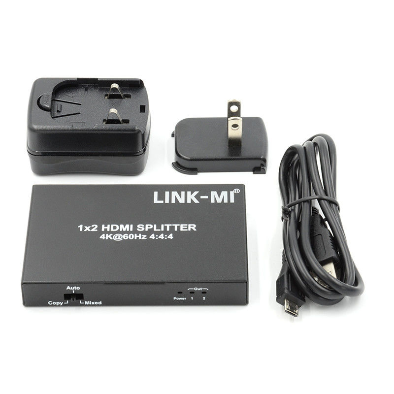 1x2 HDMI2.0 Υποστήριξη 3D 18G HDR HDCP2.2 2 θύρες Video Splitter