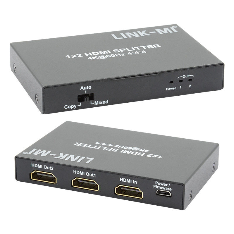 1x2 HDMI2.0 Υποστήριξη 3D 18G HDR HDCP2.2 2 θύρες Video Splitter