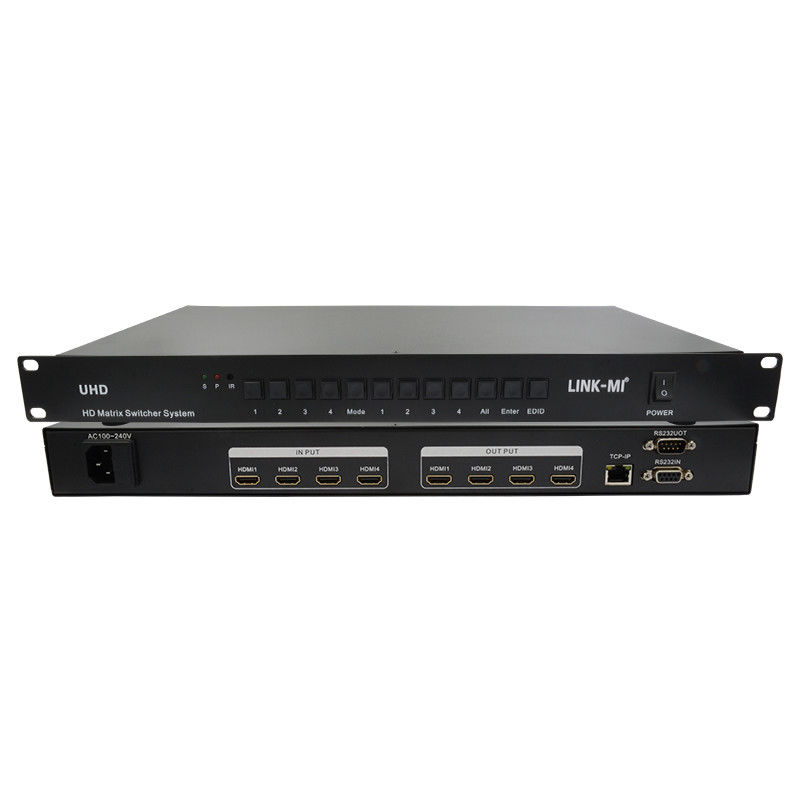 4X4 HDMI Matrix Switcher System 4K HDMI Video Switch Υποστήριξη RS232 TCP/IP