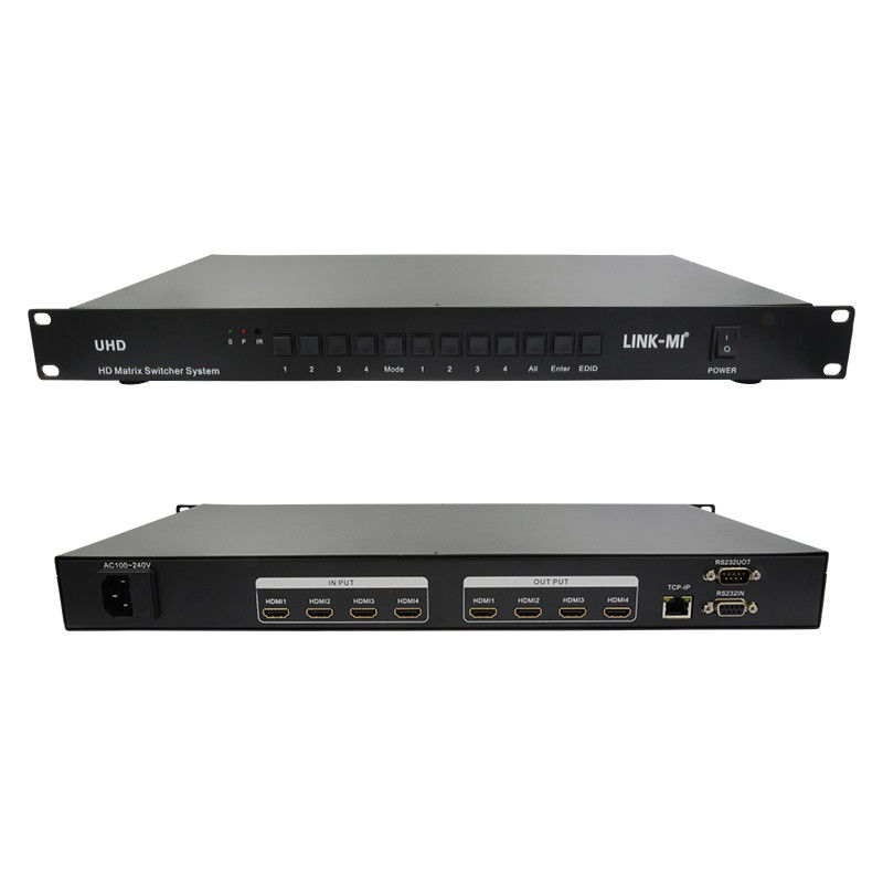 4X4 HDMI Matrix Switcher System 4K HDMI Video Switch Υποστήριξη RS232 TCP/IP